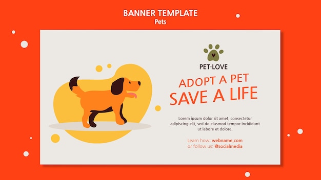 Adopt a pet banner template