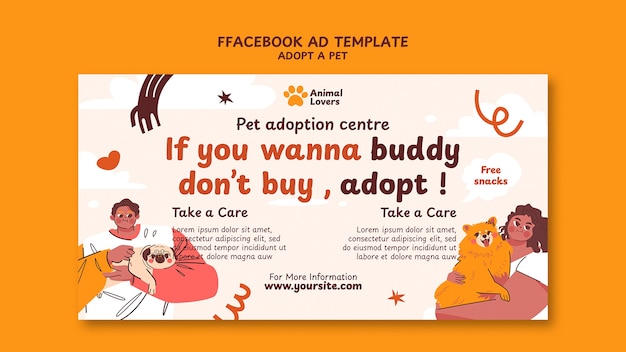 Adopt a pet template design