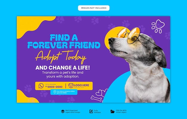 adoption Marketing banner Banner PSD Editable
