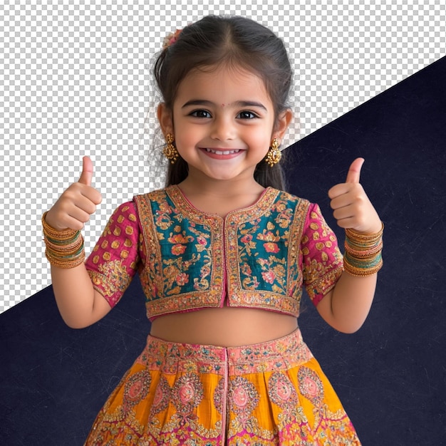 Adorabele Indiase meisje in traditionele kleding