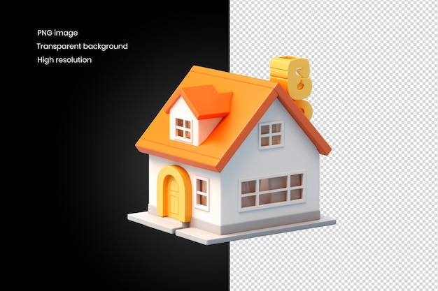 PSD adorable 3d house design