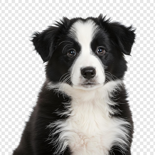 Adorable Black and White Border Collie Puppy