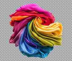 PSD adorable capulana colorful fabric isolated on transparent background