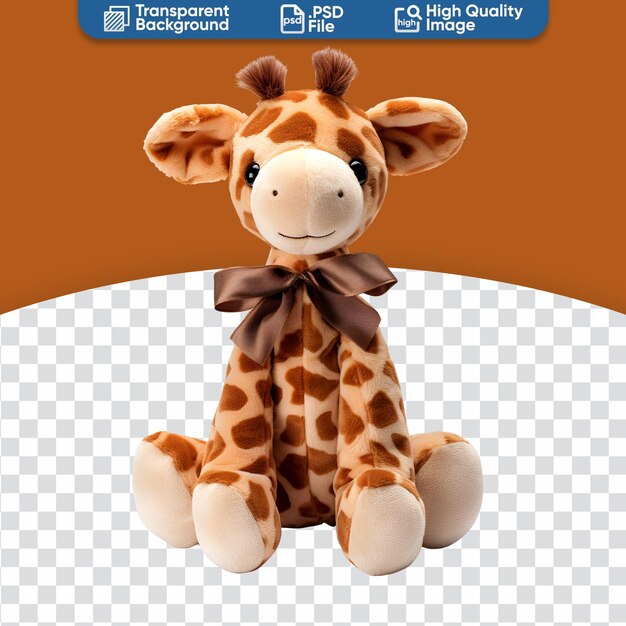 PSD adorable giraffe plush stuffed animal