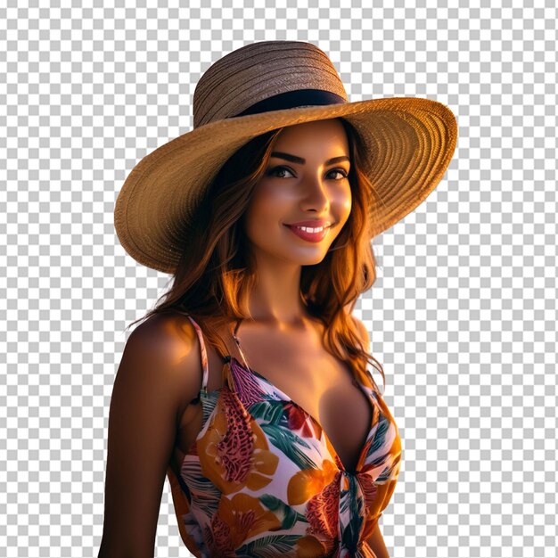 PSD adorable girl with a hat