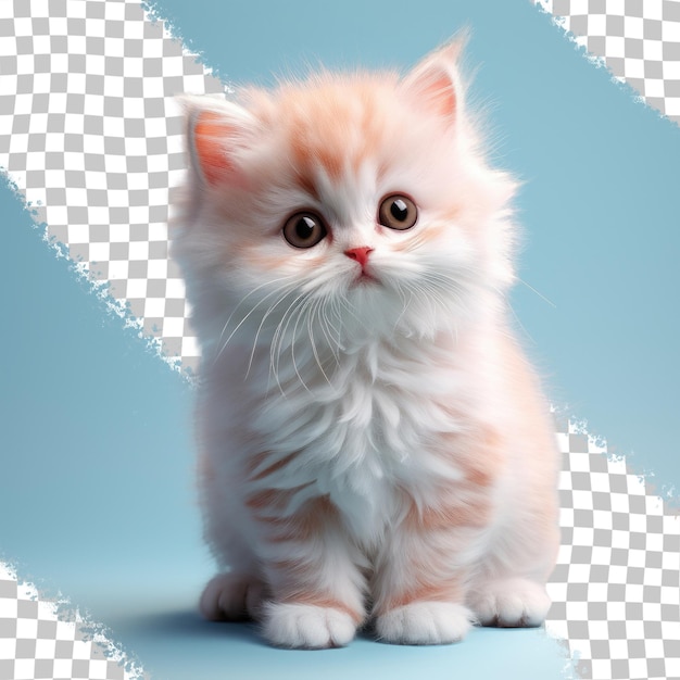 PSD adorable kitten on transparent background