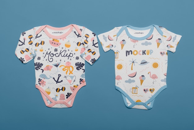 Adorable newborn baby onesie mock-up