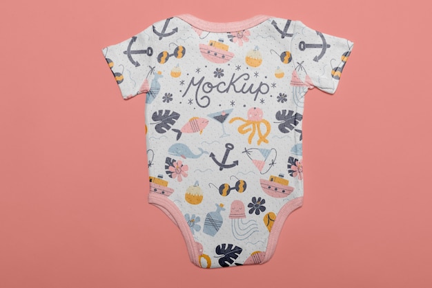 Adorable newborn baby onesie mock-up