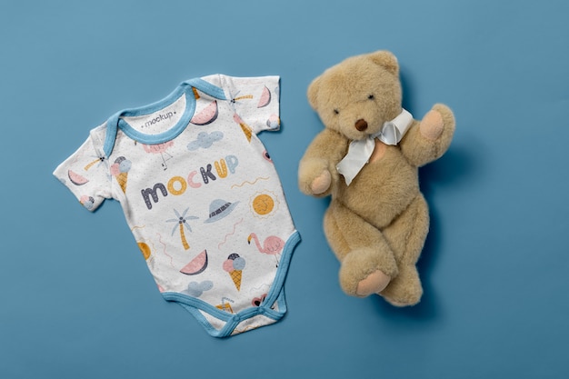 Adorable newborn baby onesie mock-up