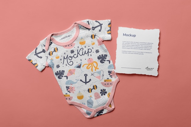 Adorable newborn baby onesie mock-up