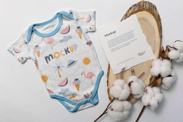 Adorable newborn baby onesie mock-up