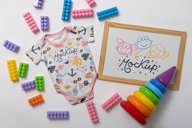 Adorable newborn baby onesie mock-up