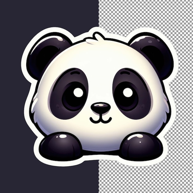 Adorable panda hug png sticker