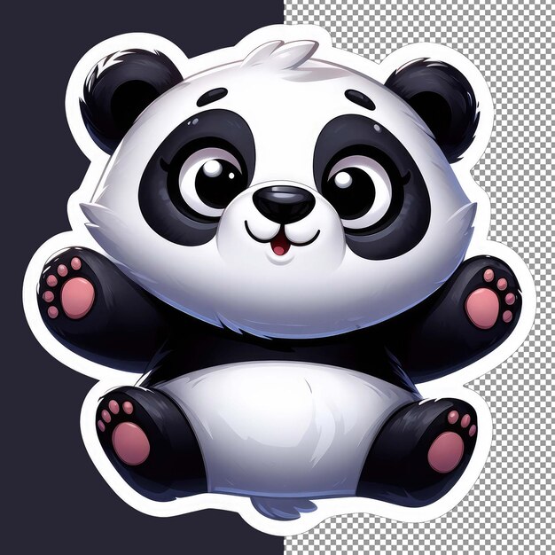 Adorabile panda hug adesivo png