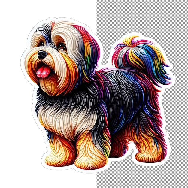 PSD adorable paws cute dog face in sticker form