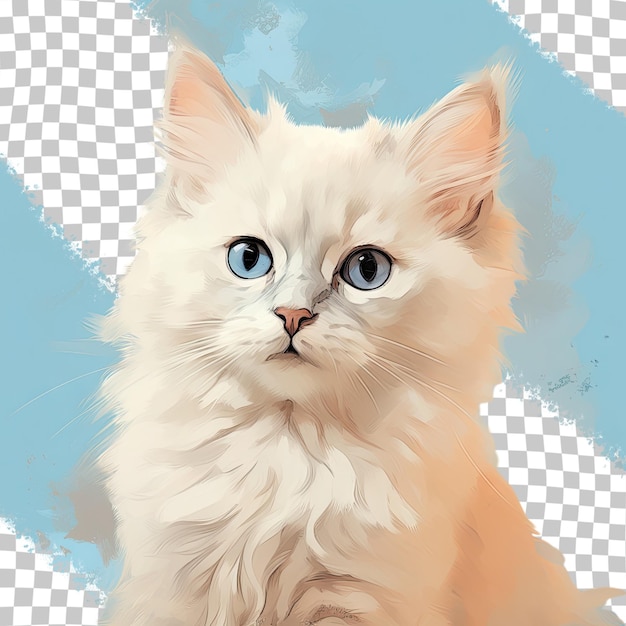 PSD adorable persian feline