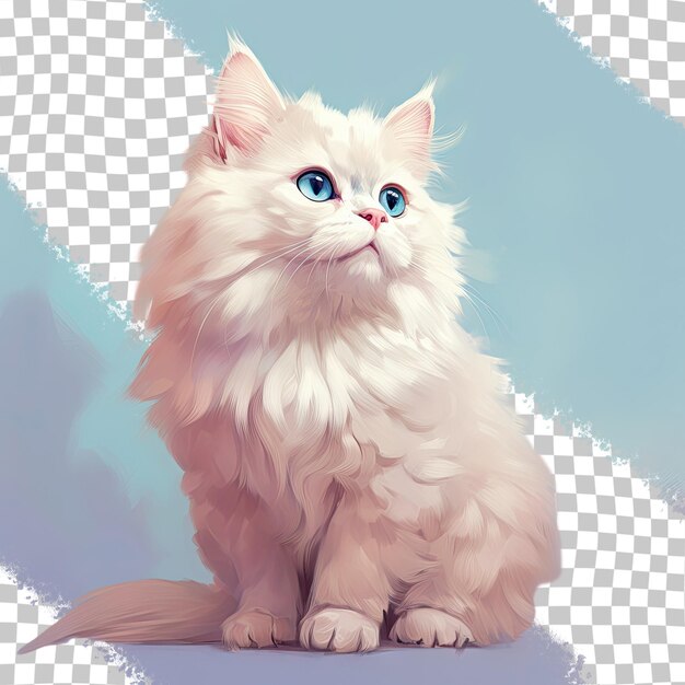 PSD adorable persian feline