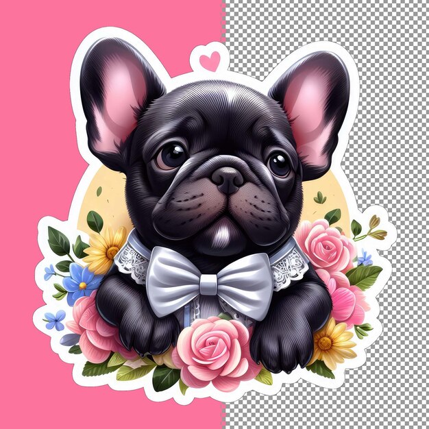 PSD adorable puppy vector illustration png