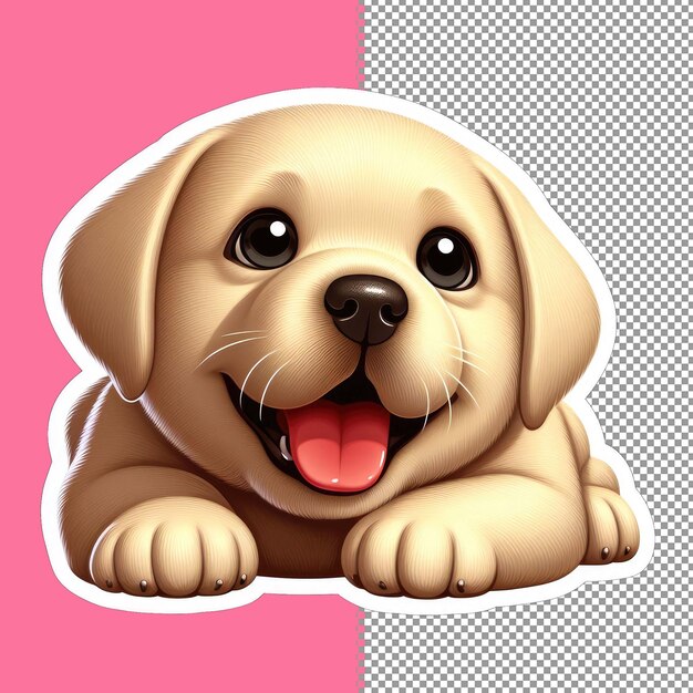 PSD adorable puppy vector illustration png