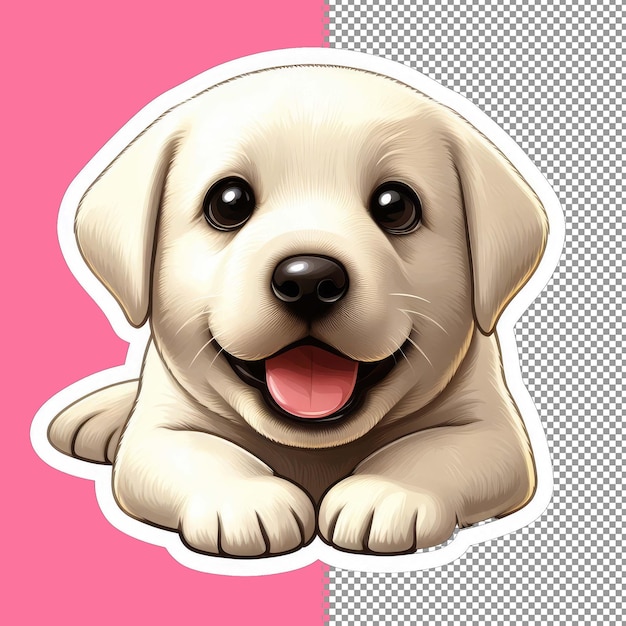 PSD adorable puppy vector illustration png