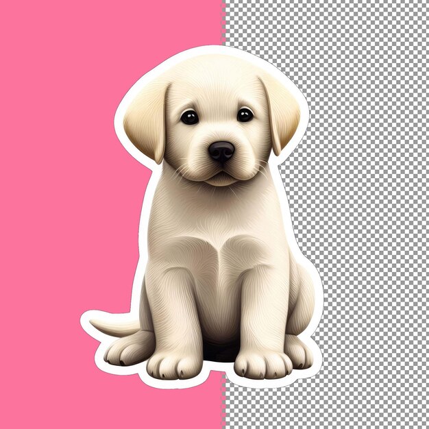 PSD adorable puppy vector illustration png