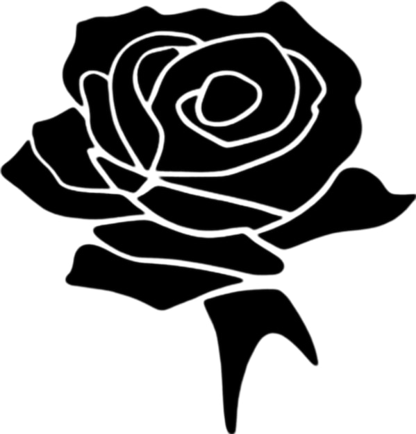 Adorable rose clipart with vibrant colors