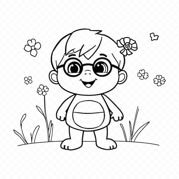 Adorable Turtle Boy teken- en kleurboek