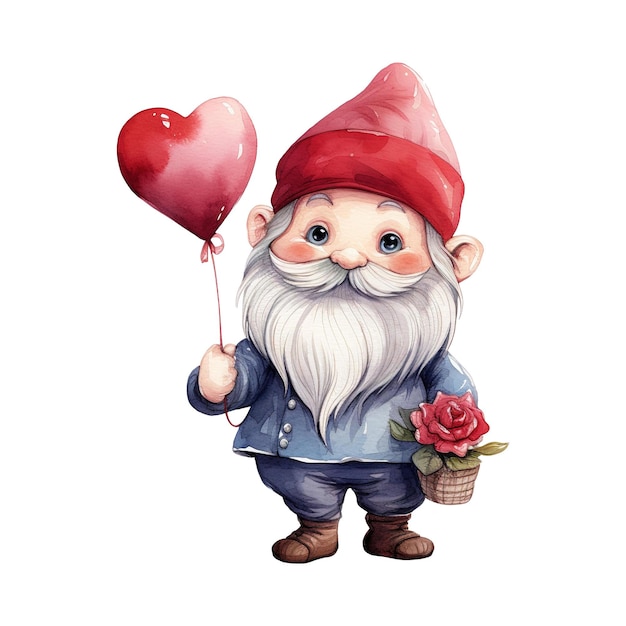 PSD adorable valentine gnome a charming symbol of love and happiness for special occasions