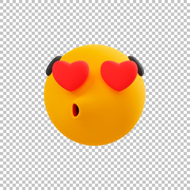 PSD adoro l'icona emoji 3d emoticon