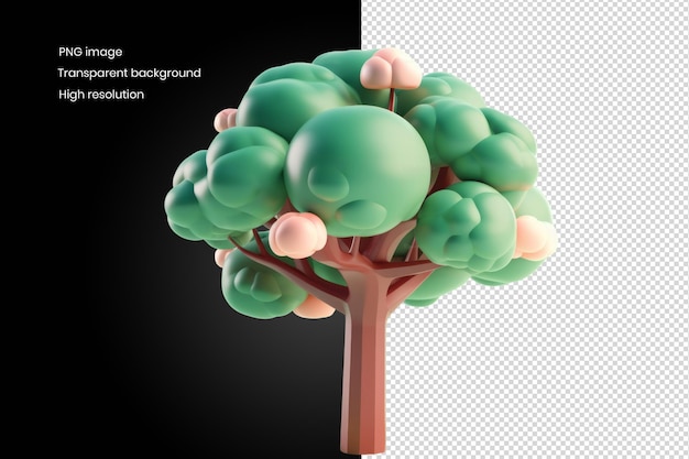 PSD adorn your scene low poly 3d tree