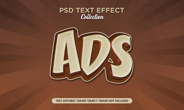 Ads promotion psd text effect template