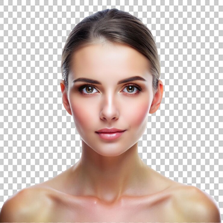 PSD adult woman with beautiful face