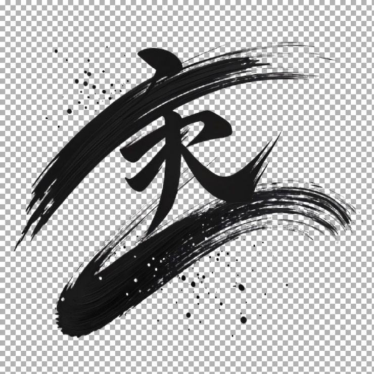 PSD advanced dark brush stroke on a white foundation