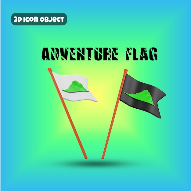 PSD adventure 3d icon object