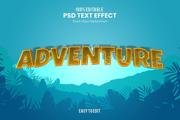 Adventure Classic Kid Game 3D Text Effect