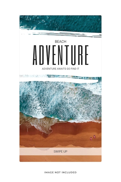 PSD adventure theme social media instagram stories template