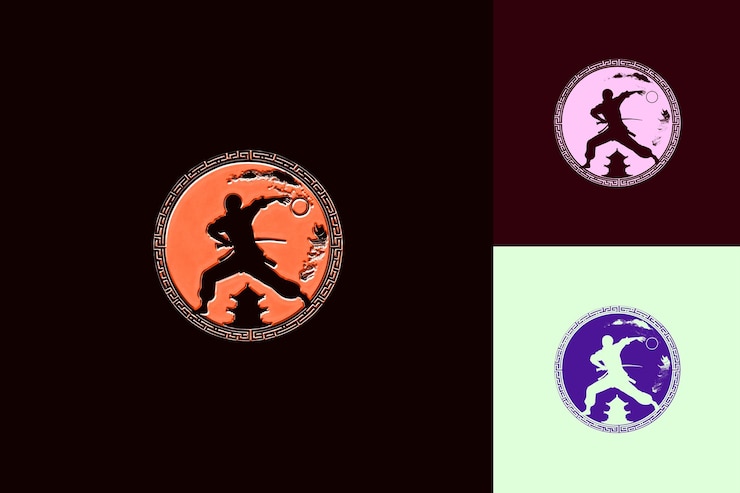 PSD adventurous chinese kung fu with action design dynamic and p png inspired lunar icon designs