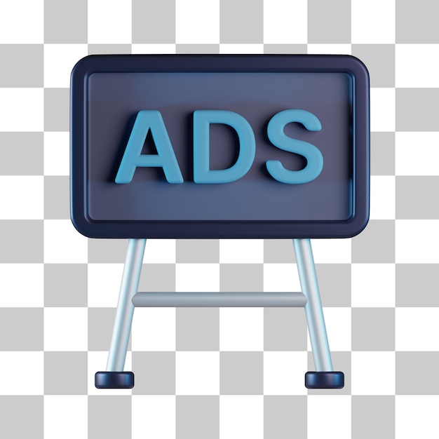 PSD advertentie uithangbord 3d pictogram