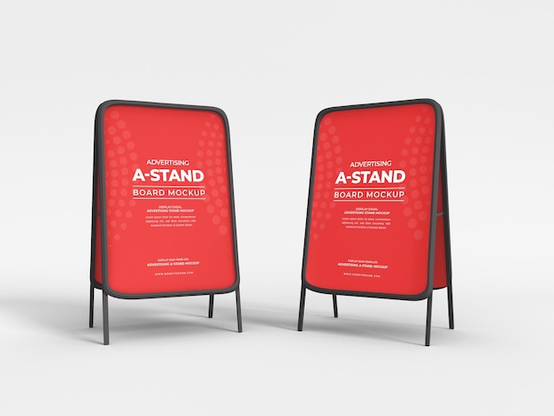Adverteren voor een stand-posterbannermodel