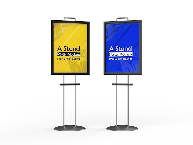 PSD adverteren voor een stand voor porster-mockup