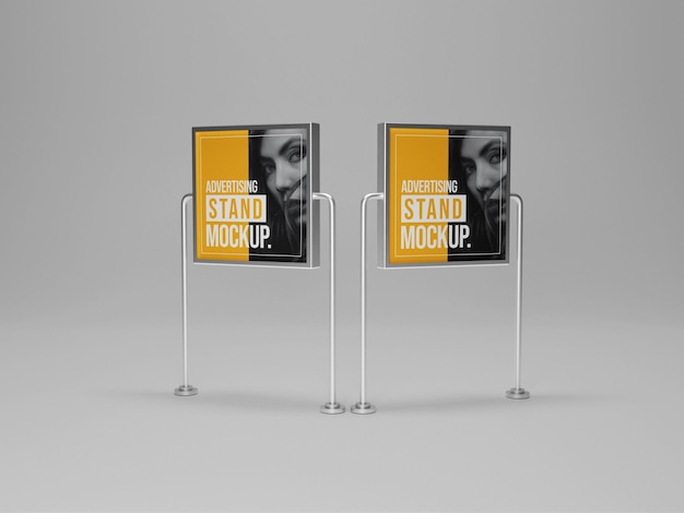 Advertise stand banner mockup