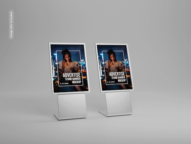 Advertise stand banner mockup