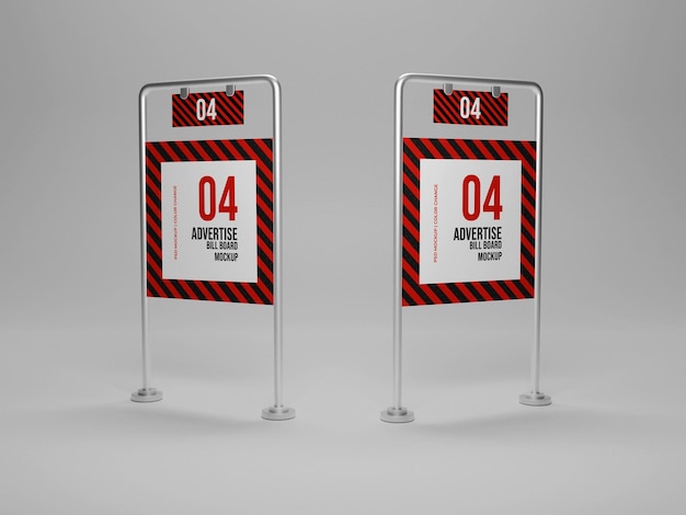 Advertise stand banner mockups