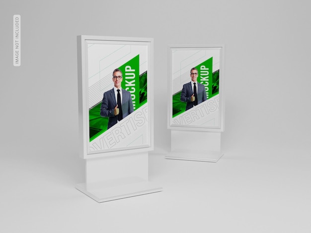 Mockup di banner per stand all'aperto pubblicitario