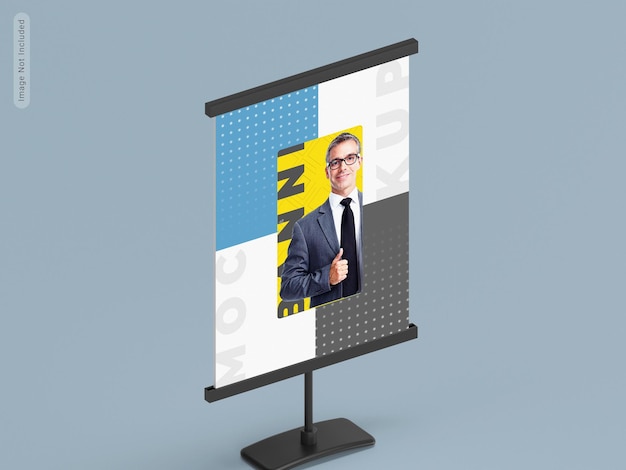 PSD advertisement stand banner mockup