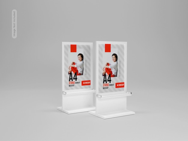 Advertisement stand banner mockup