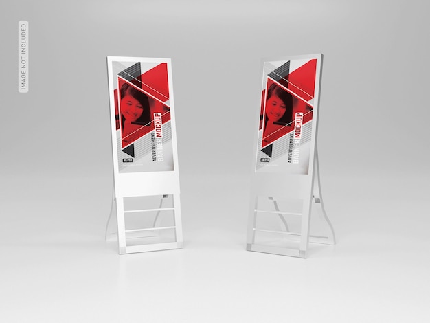 Advertisement stand banner mockup