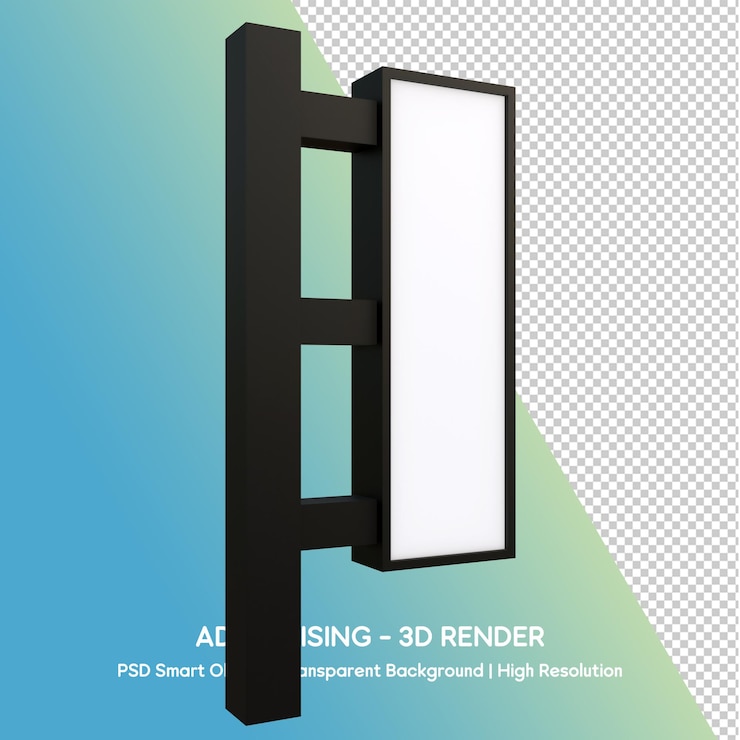 PSD advertising billboard 3d render