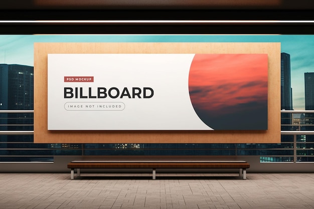 PSD advertising billboard mockup