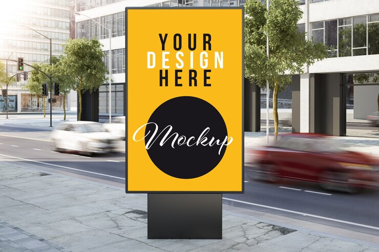 Advertising bus spot mock up